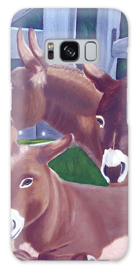 Donkey Galaxy Case featuring the photograph Three Donkeys by Natalie Rotman Cote