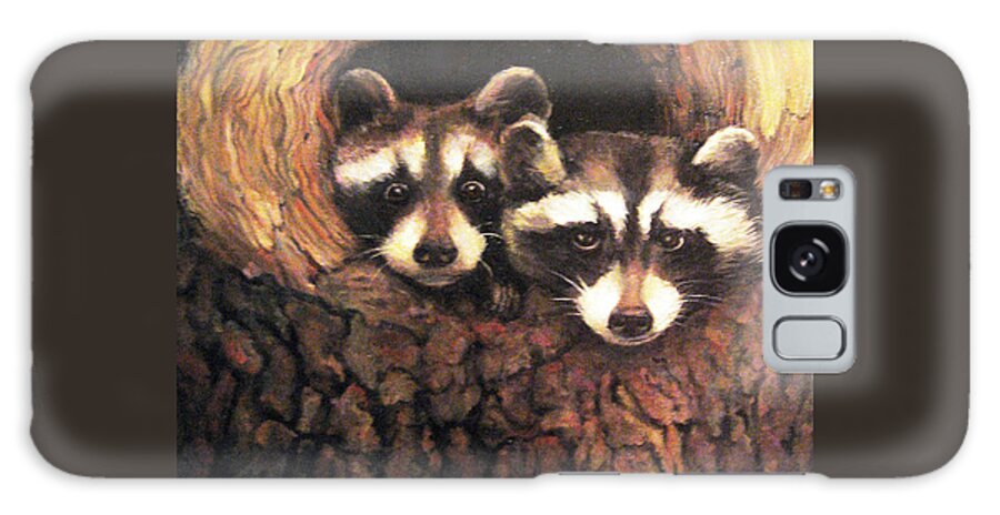 Nature Galaxy Case featuring the painting Three is a Crowd by Donna Tucker