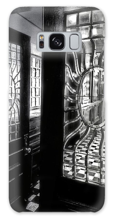 Black And White Galaxy Case featuring the photograph Through The Lookinglass and Onto The Checkerboard by Robert McCubbin