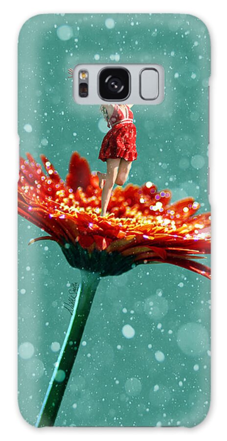 Teal Galaxy Case featuring the digital art Thumbelina All Grown Up by Nikki Marie Smith