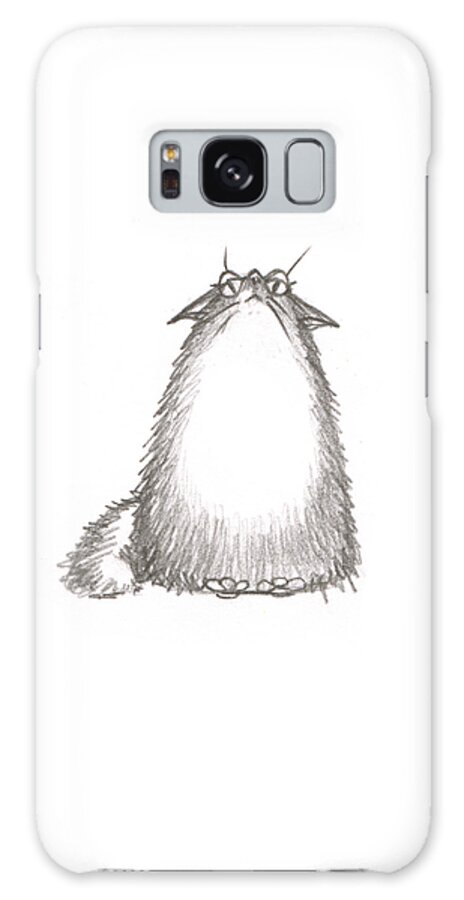 Cats Galaxy S8 Case featuring the drawing Tibby Good Mood by Deborah Runham