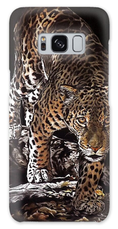 Animal Galaxy S8 Case featuring the painting Tikal out of the darkness by Linda Becker