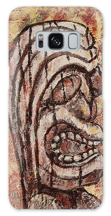 Hawaiian Galaxy Case featuring the painting Tiki God by Darice Machel McGuire