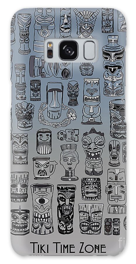 Ancient Relic Galaxy S8 Case featuring the digital art Tiki NightTime Zone by Megan Dirsa-DuBois