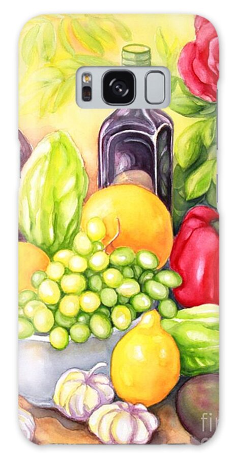 Still Life Painting Galaxy S8 Case featuring the painting Time for Fruits and Vegetables by Inese Poga