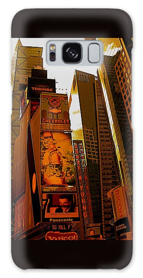 Manhattan Posters And Prints Galaxy Case featuring the photograph Times Square in Manhattan by Monique Wegmueller