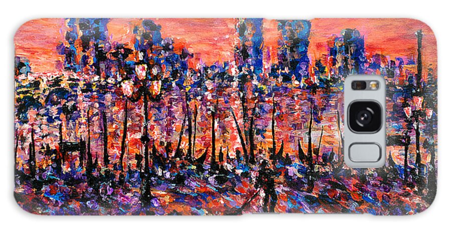 Contemporary Impressionism Galaxy Case featuring the painting TimeSlip 1 by Helen Kagan