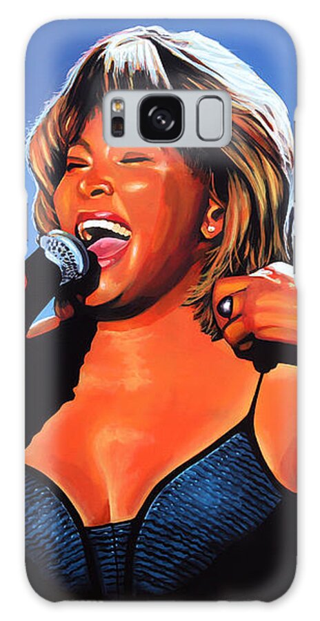 Tina Turner Galaxy Case featuring the painting Tina Turner Queen of Rock by Paul Meijering