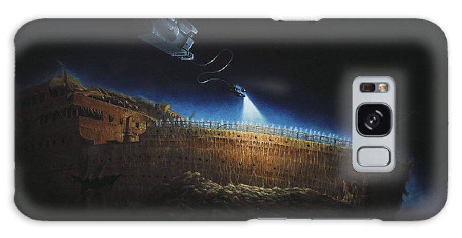 Titanic Galaxy Case featuring the painting Titanic wreck save our souls by Martin Davey