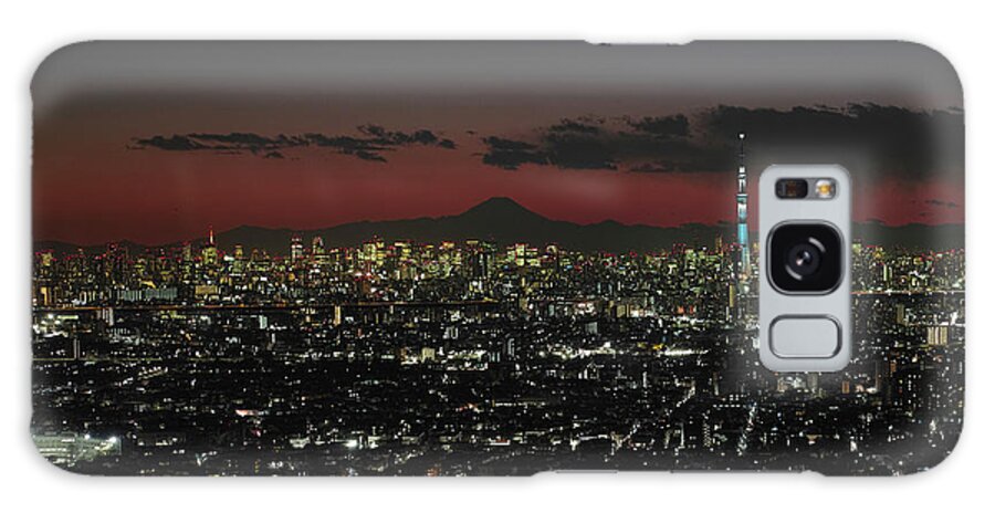 Tokyo Tower Galaxy Case featuring the photograph Tokyo Skytree, Fuji, And Tokyo Tower by I Love Photo And Apple.