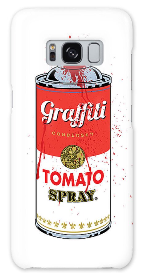 Gary Grayson Galaxy Case featuring the digital art Tomato Spray Can by Gary Grayson