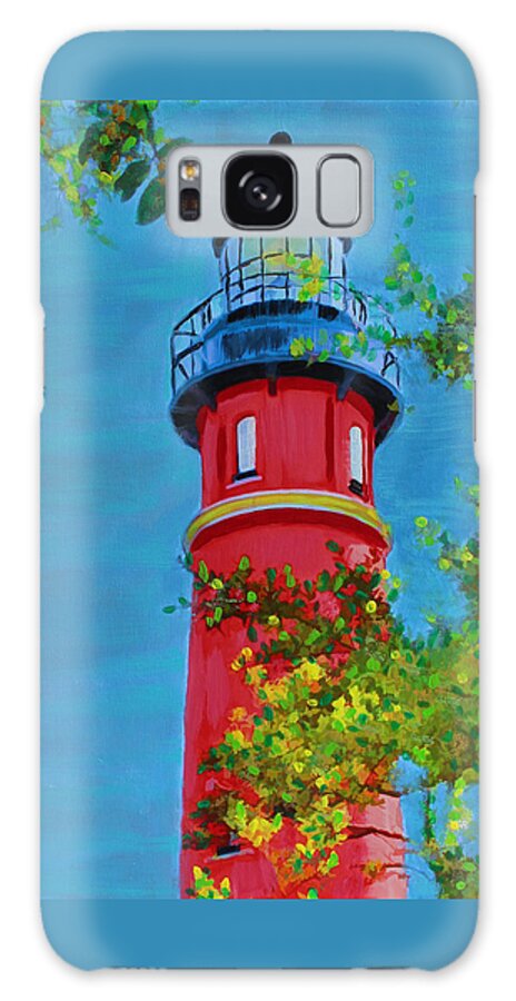 Lighthouse Galaxy Case featuring the painting Top Of The House by Deborah Boyd