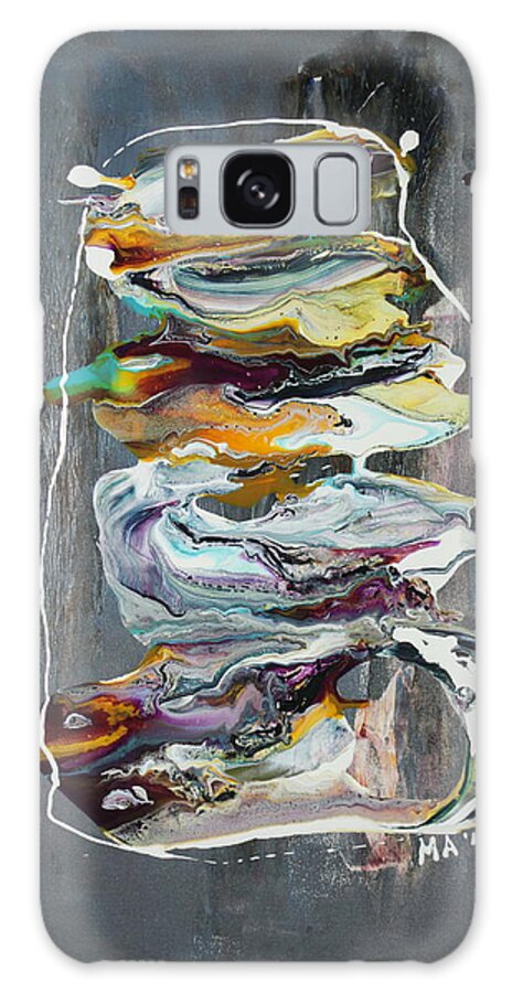 Gray Galaxy Case featuring the painting Totem by Madeleine Arnett