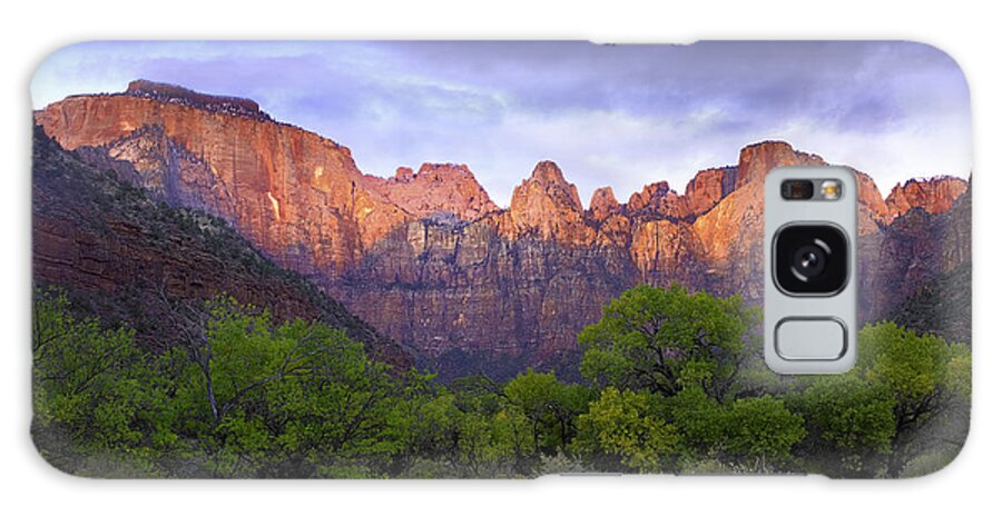 Feb0514 Galaxy Case featuring the photograph Towers Of The Virgin Zion National Park by Tim Fitzharris
