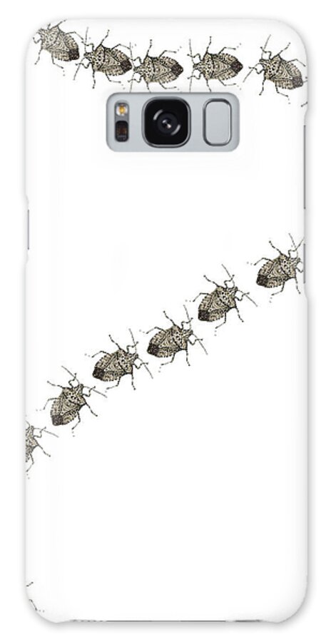 Stink Bug Galaxy Case featuring the digital art Trail of Stink Bugs by R Allen Swezey
