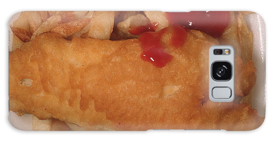Fish And Chips Galaxy Case featuring the photograph Tray Of Fish & Chips With Ketchup by Adrienne Hart-davis/science Photo Library