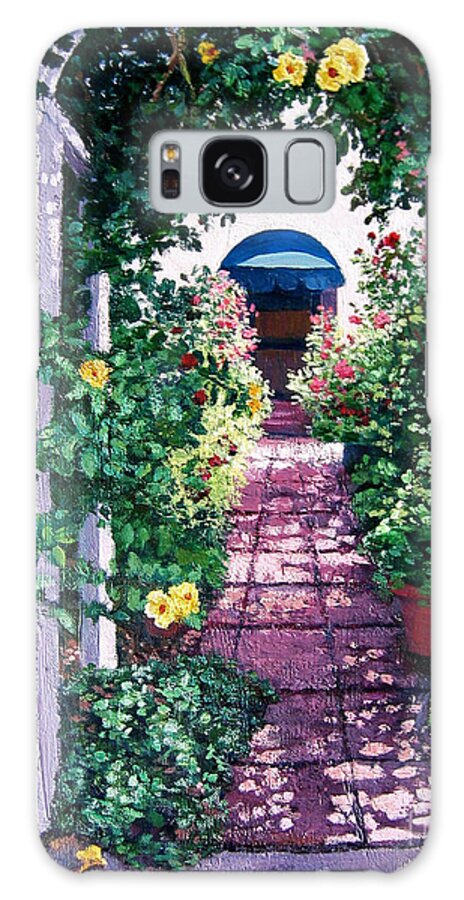 Trellis Galaxy Case featuring the painting Trellis Garden by Cheryl Del Toro