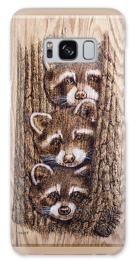 Tags Galaxy Case featuring the pyrography Tres Amegos by Ron Haist