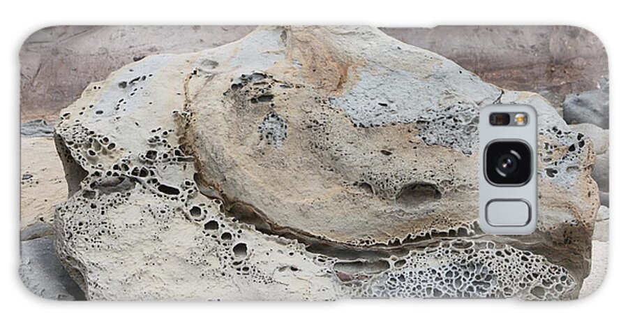 Coastal Rock Revelations Galaxy Case featuring the photograph Trex Rock by Ruben Carrillo