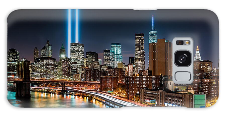 2014 Galaxy S8 Case featuring the photograph Tribute in Light memorial by Mihai Andritoiu