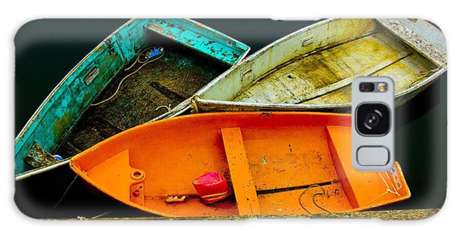 Boats Galaxy Case featuring the photograph Trio by Edward Shmunes
