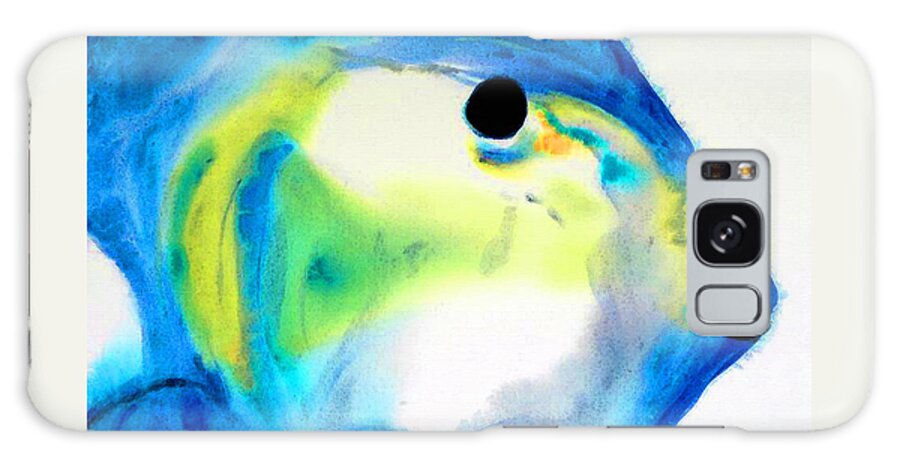 Parrot Fish Galaxy Case featuring the painting Tropical Fish 3 - Abstract Art By Sharon Cummings by Sharon Cummings
