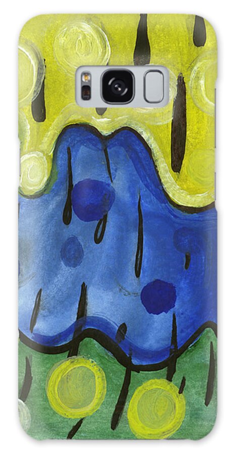 Rain Galaxy Case featuring the painting Tropical Rain by Stephen Lucas