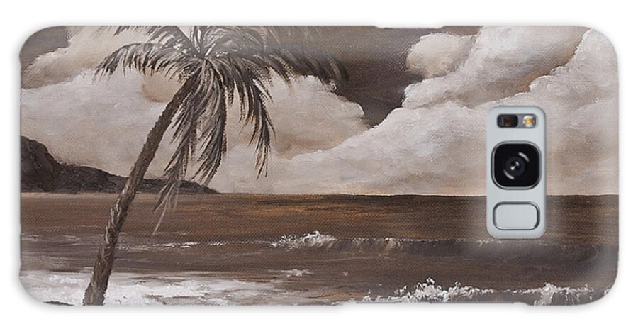 Hawaiian Island Galaxy Case featuring the painting Tropics In Brown by Darice Machel McGuire