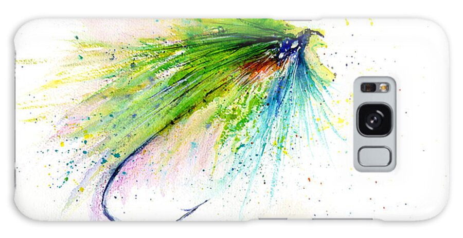 Trout Fly Galaxy Case featuring the painting Trout Fly by Christy Lemp