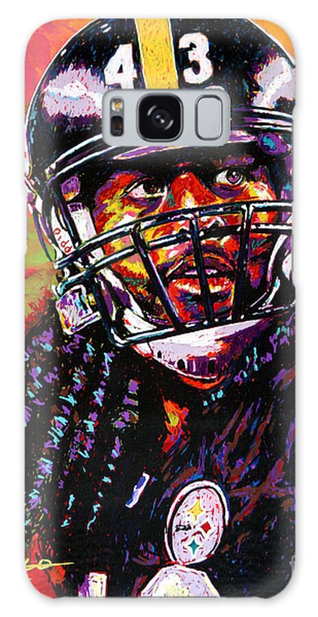 Troy Galaxy Case featuring the painting Troy Polamalu by Maria Arango