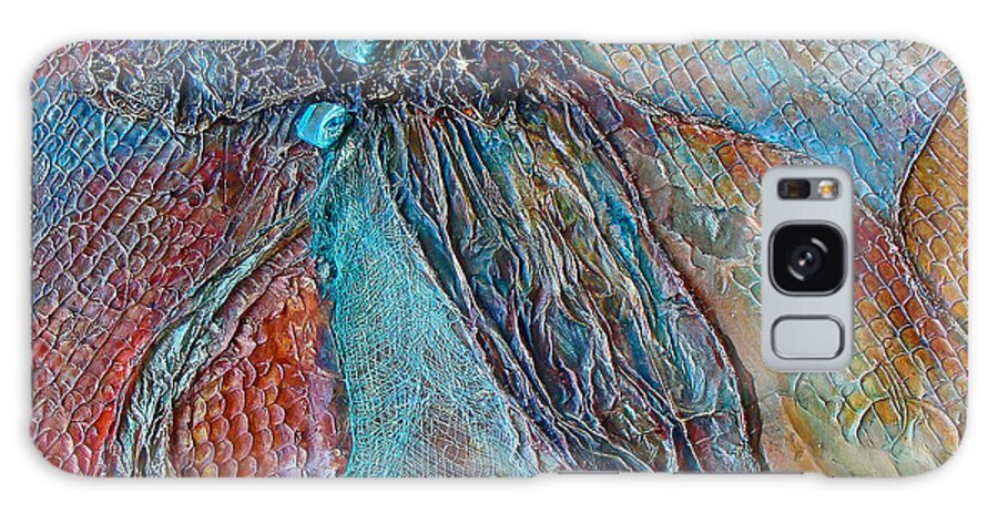 Mixed Media Galaxy S8 Case featuring the mixed media Turquoise Jewel by Phyllis Howard