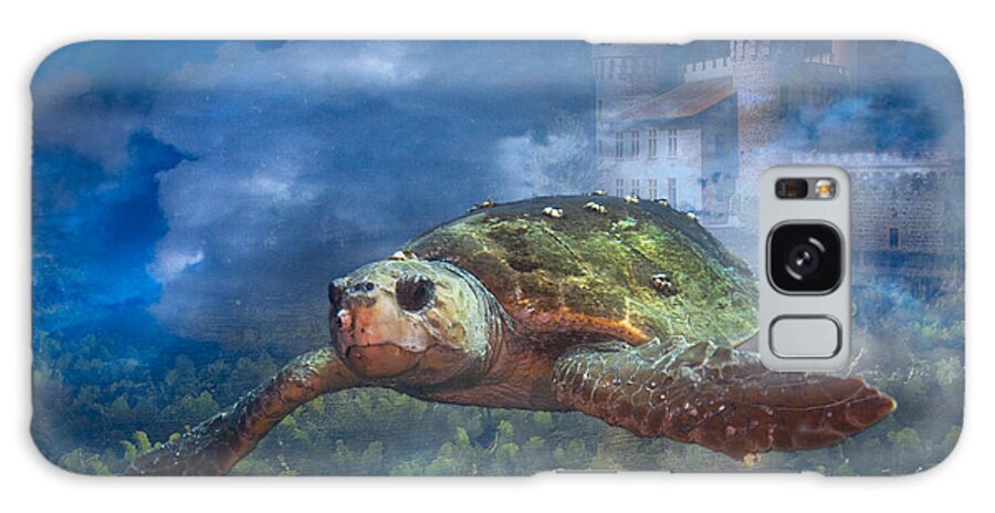 Clouds Galaxy Case featuring the photograph Turtle in Atlantis by Sandra Edwards