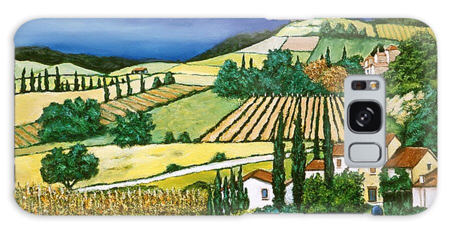  Tuscany Art Print Galaxy Case featuring the painting Tuscan Fields by William Cain