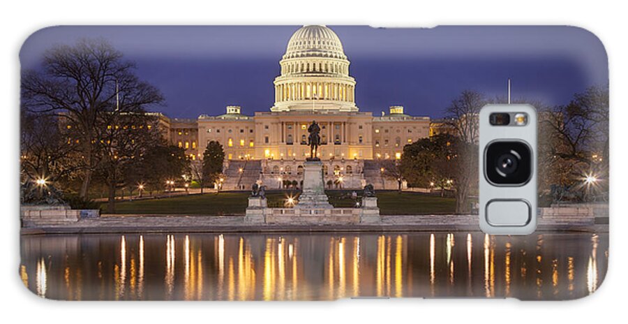 Us Capitol Galaxy Case featuring the photograph Twilight at US Capitol by Brian Jannsen