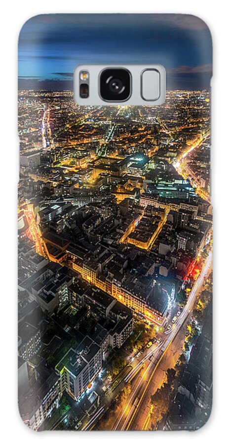 Tranquility Galaxy Case featuring the photograph Twilight City View Of Paris by Coolbiere Photograph