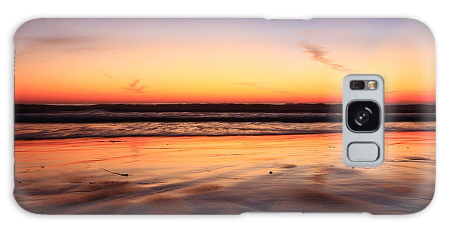 Sunset Galaxy Case featuring the photograph Cardiff By The Sea Glow by John F Tsumas
