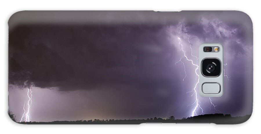 Lightning Galaxy Case featuring the photograph Twin Bolts by John Crothers
