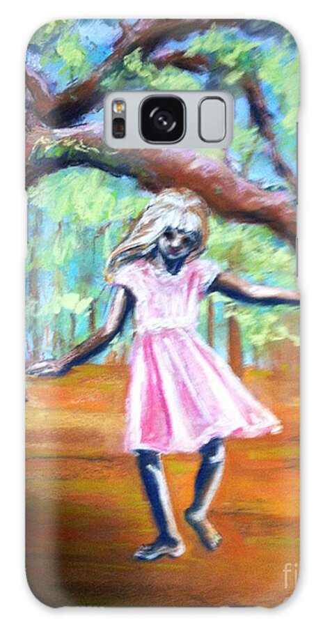 Child Galaxy Case featuring the painting Twirl under the Oaks by Beverly Boulet