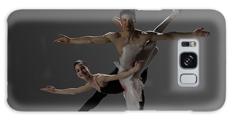 Ballet Dancer Galaxy Case featuring the photograph Two Ballet Dancers Performing Pas De by Nisian Hughes