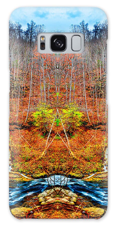 Falls Galaxy Case featuring the photograph Two Converging Water Falls by Dennis Dame