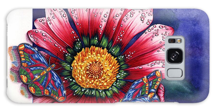 Colored Pencil Galaxy Case featuring the painting Two for Dew by Lori Sutherland