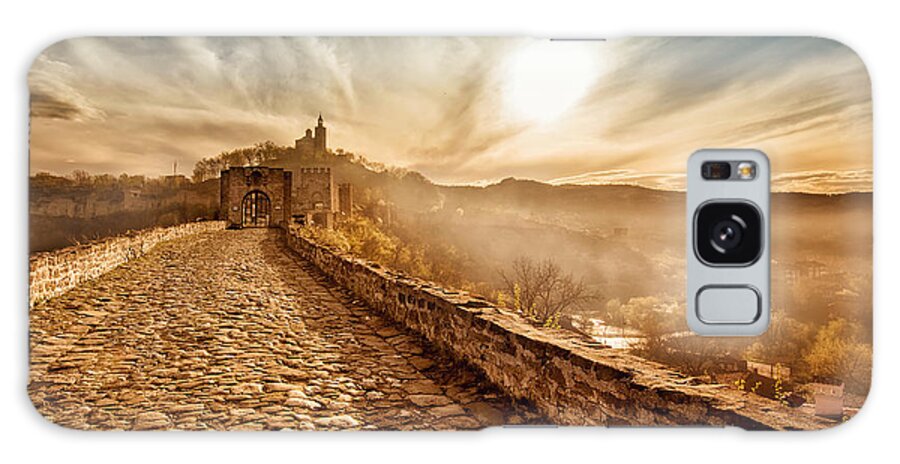 Fort Galaxy Case featuring the photograph Tzarevetz fortress at sunrise by Evgeni Ivanov