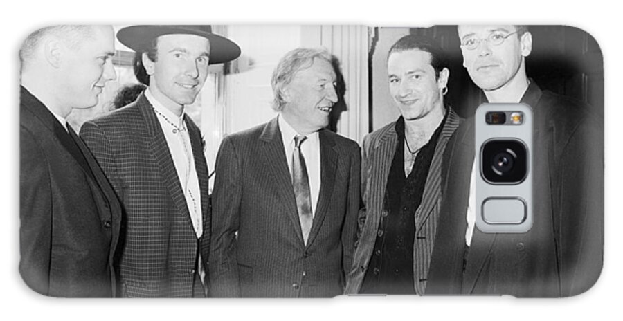 U2 Galaxy Case featuring the photograph U2 meet Taoiseach Charles Haughey by Irish Photo Archive
