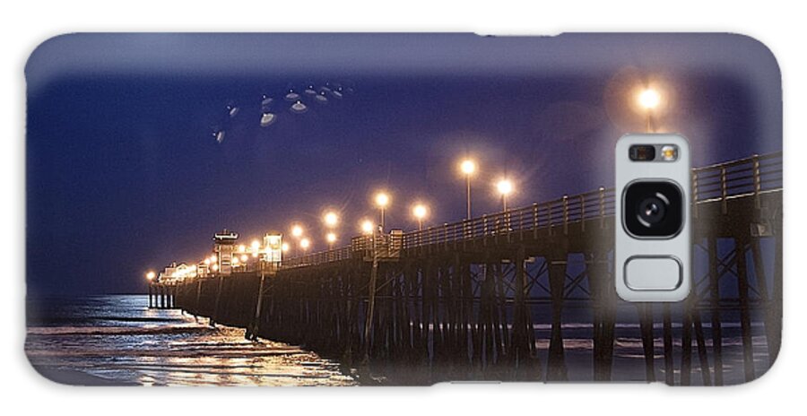 Oceanside Galaxy Case featuring the photograph UFO's Over Oceanside Pier by Ann Patterson