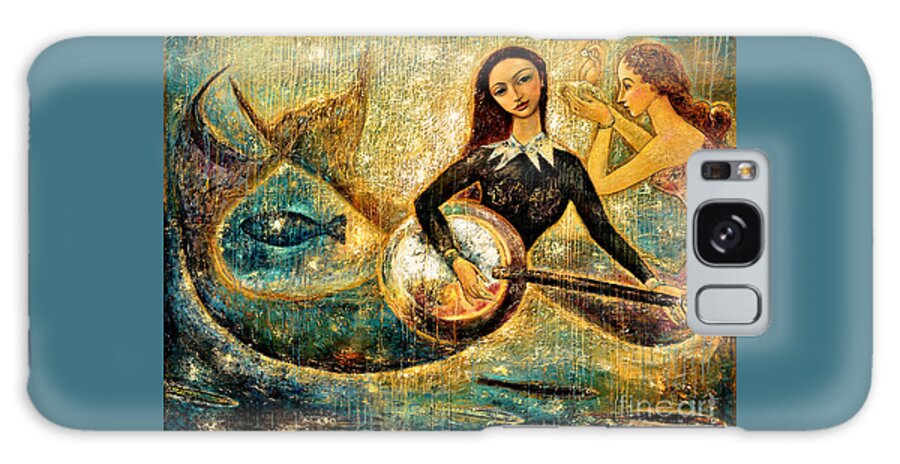 Mermaids Galaxy Case featuring the painting UnderSea by Shijun Munns