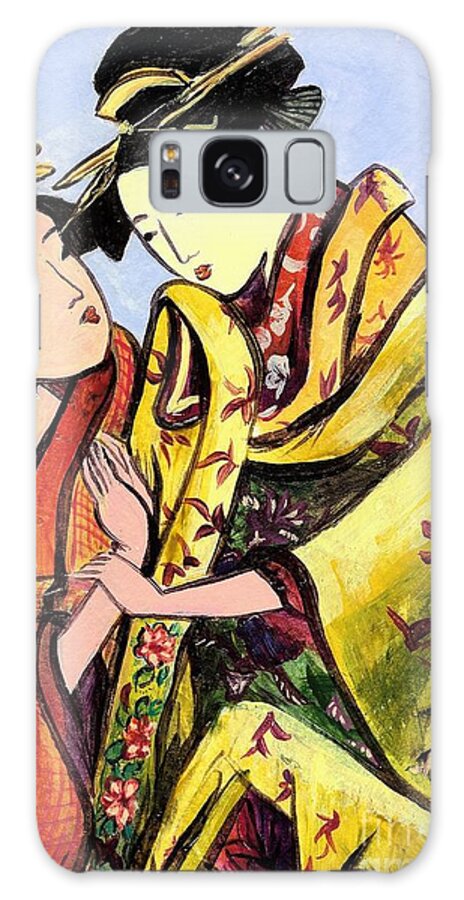 Colorful Galaxy Case featuring the painting Understanding by Elisabeta Hermann