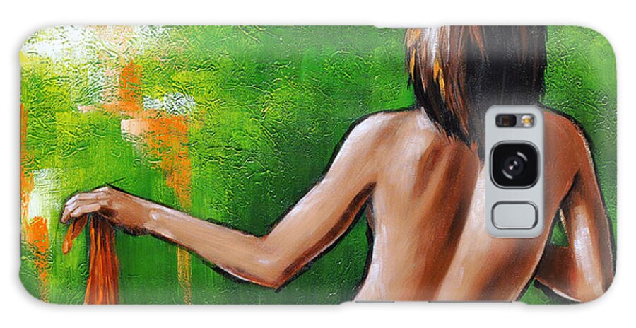 Nude Galaxy Case featuring the painting Undressed by Glenn Pollard
