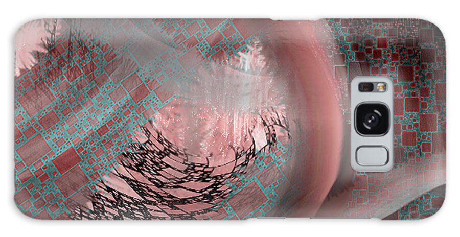 Uninabitated Life Galaxy Case featuring the digital art Uninabitated life - abstract art by Giada Rossi by Giada Rossi