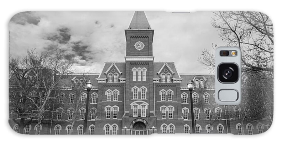 Ohio State University Galaxy S8 Case featuring the photograph University Hall Black and White by John McGraw
