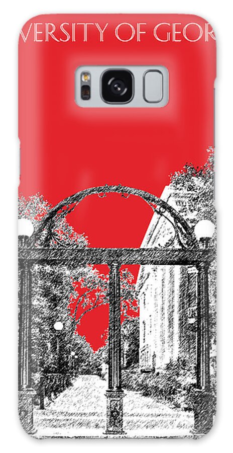 University Galaxy Case featuring the digital art University of Georgia - Georgia Arch - Red by DB Artist